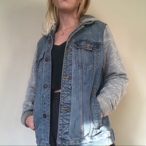 Hooded denim jacket